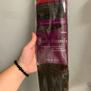 Dark brown human hair extensions